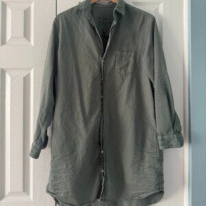 Frank & Eileen - MARY Shirtdress in Thyme Lightweight Denim - Size M